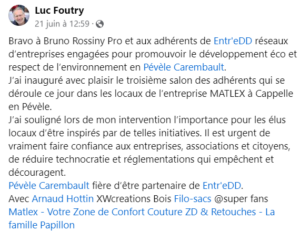 commentaire de M Foutry